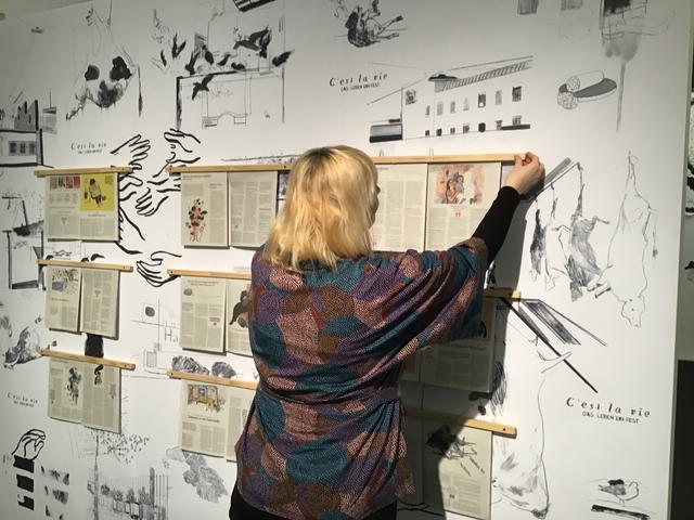 Silke Müller hätte ARbeiten im Zeitungsformat präsentiert.