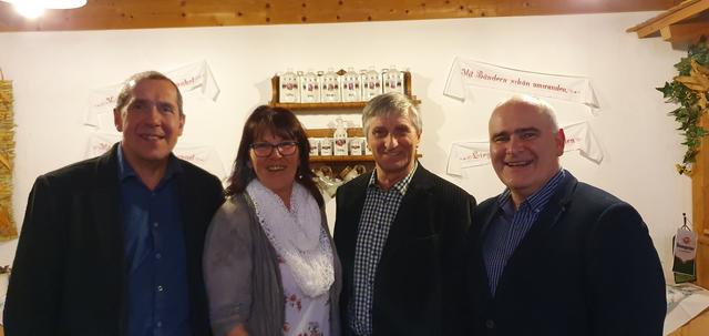 Vizebürgermeister Ludwig Reitinger, Gabi Mann, Bürgermeister Bernhard Schöppl, Thomas Dim