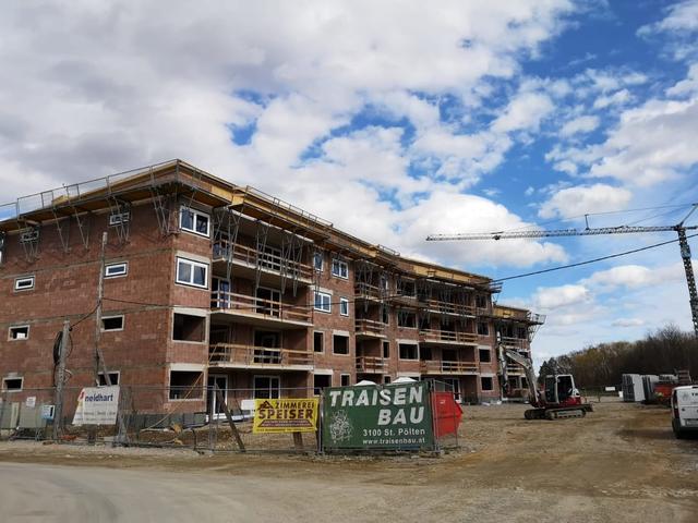 In St. Pölten wird an allen Ecken und Enden gebaut. Hier - in der Handel Mazzetti-Straße - entstehen aktuell Wohnungen.