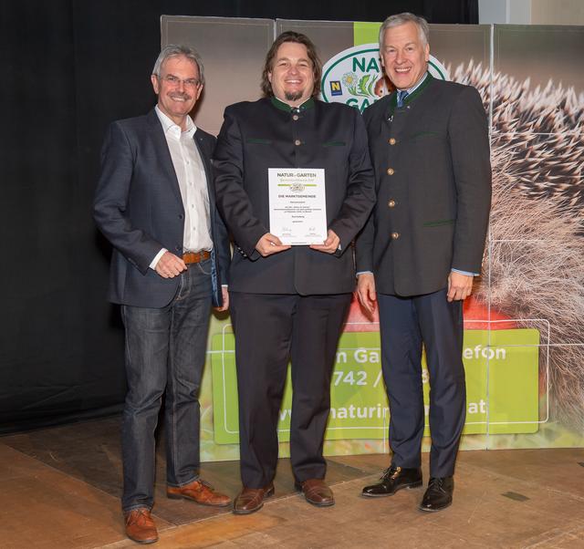 Landtagspräsident Karl Wilfing, Roman Kampleitner und Landesrat Martin Eichtinger.