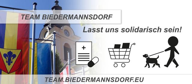 Solidarische Nachbarschaftshilfe in Biedermannsdorf.