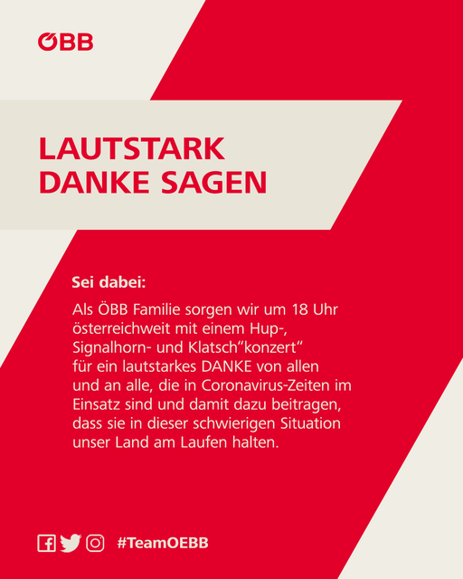 Hupen als Dankeschön.
