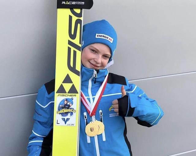 Julian Auinger (12) sprang und lief in der abgelaufenen Saison zu mehreren Medaillen und Spitzenplätzen.