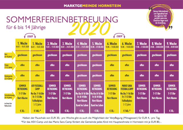 Für jeden Tag wurde ein lustiges Programm vorbereitet.