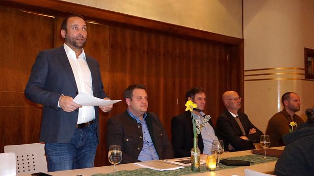 Jahreshauptversammlung: Kapellmeister Otmar Lichtenegger, Obmann Hubert Tripolt, Kassier Gerhard Scharf, Präsident Bgm. Simon Maier und Schriftführer Günther Trippolt (von links) | Foto: Stadtkapelle Bad St. Leonhard