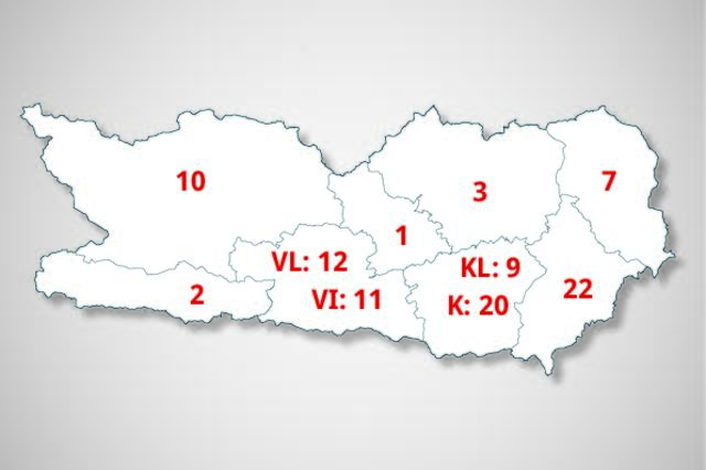 Der Stand der Fälle in Kärnten, 21. März, 20.30 Uhr