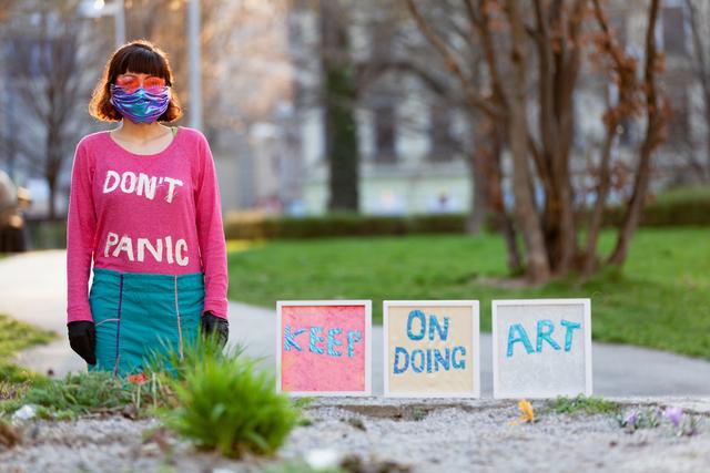 Künstlerin Maria-Magdalena Ianchis | Foto: Bjarni Svanur Fridseinsson