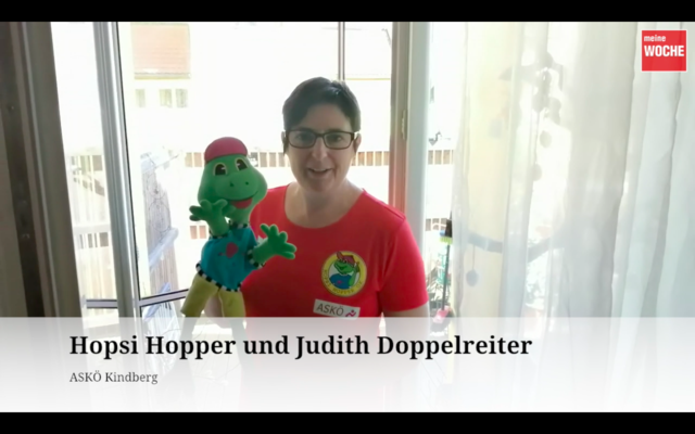 Kindertraining mit Hopsi Hopper und Judith Doppelreiter.