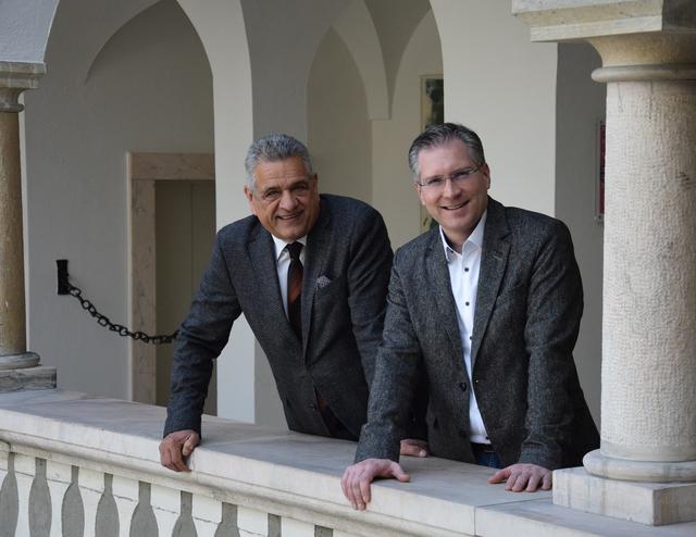Bürgermeister Gerhard Mock und sein Nachfolger, Vize-Bürgermeister Martin Kulmer.