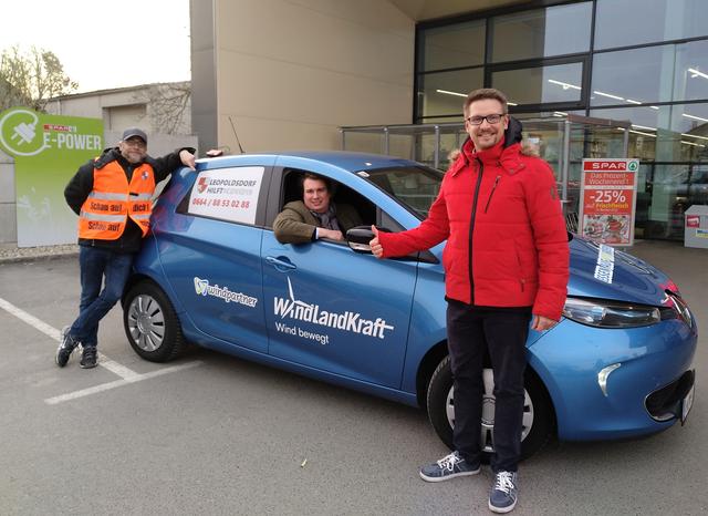 Bürgermeister Clemens Nagel, Gemeinderat Marcus Fröhlich und Geschäftsführer (Windkraft) Mario Wohanka.