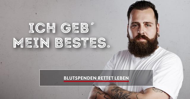 Blut spenden am 10. April in Tulln.