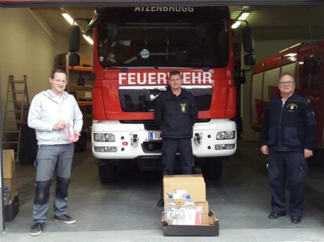 Schutzmittel für die Feuerwehren der Gemeinde Atzenbrugg.