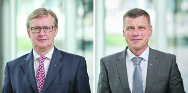 Die beiden Volksbank OÖ-Vorstände Richard Ecker und Andreas Pirkelbauer.
