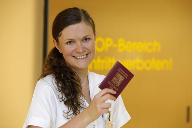Grenzgängerin: Chirurgie-Assistenzärztin Lucie Bencova.