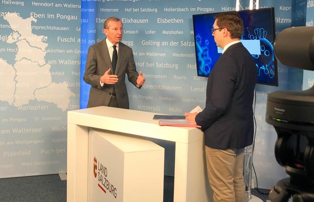 Landeshauptmann Wilfried Haslauer: "Der Anstieg ist nach wie vor intensiv. Erst nächste Woche werden wir sehen, ob die Maßnahmen der Bundesregierung greifen."
