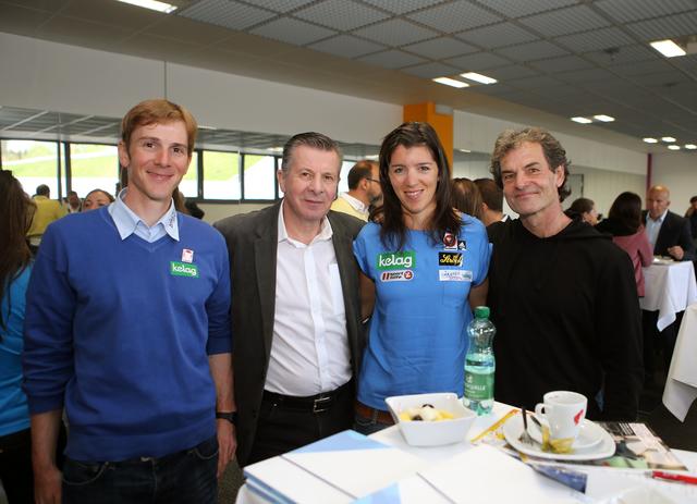 Thomas Brandauer (rechts) mit Karl Schnabl und Magdalena Lobnig