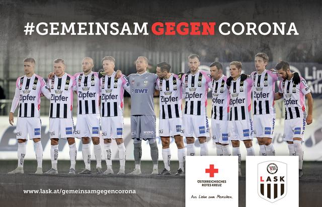 Der LASK nutzt die Spielpause und engagiert sich im Kampf gegen das Corona-Virus.