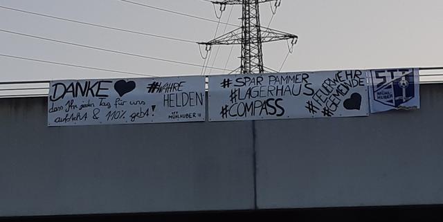 Der Stammtisch Mühlhuber bedankt sich bei allen Kräften, die derzeit voll im Einsatz sind.