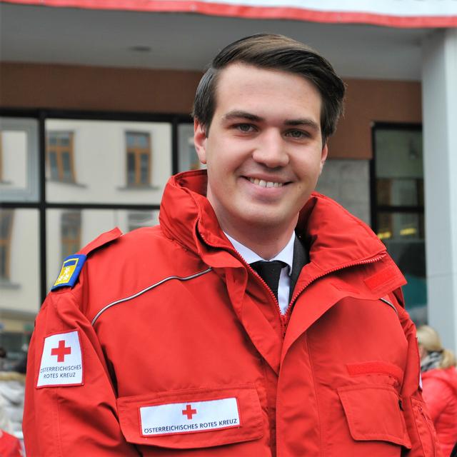 Luca Burgstaller, Bezirksstellenleiter des Roten Kreuzes
