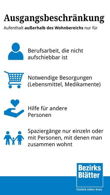 Corona-Virus: Ausgangsbeschränkung einhalten!