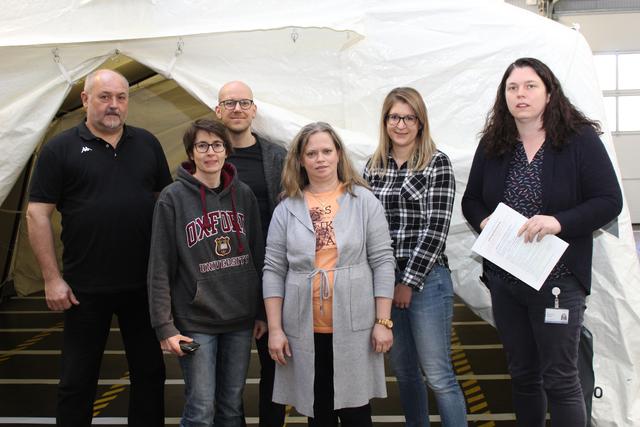 Team B von li: Dipl. KH-BW Karl Binder, OÄ Dr. Claudia Praseta, DGKP Mag. Michael Röck, Petra Dolezal, Karina Macho und DGKP Alexandra Hartner