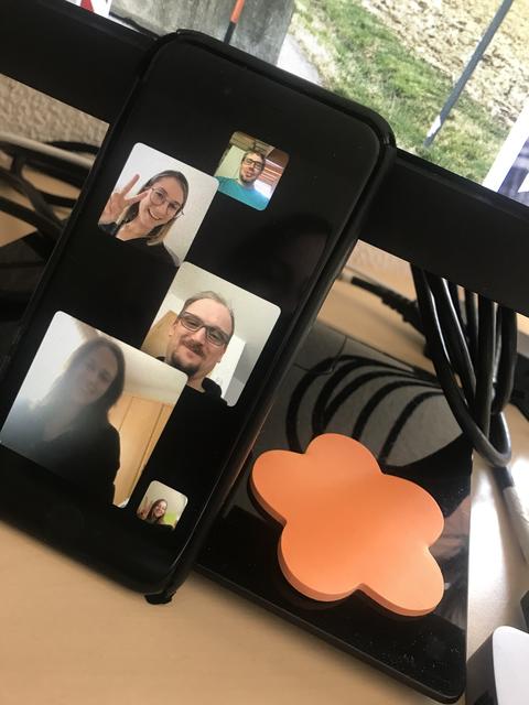 Die BEZIRKSBLÄTTER Landeck im Videocall: Daniel, Tanja, Othmar, Verena und Caro (von oben nach unten).