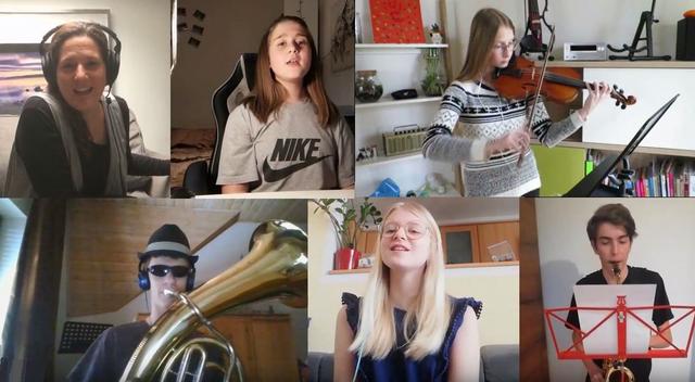 Die Schüler des Bundesrealgymnasiums Enns wurden kreativ und übten – jeder für sich – den Song „Shotgun“ ein.