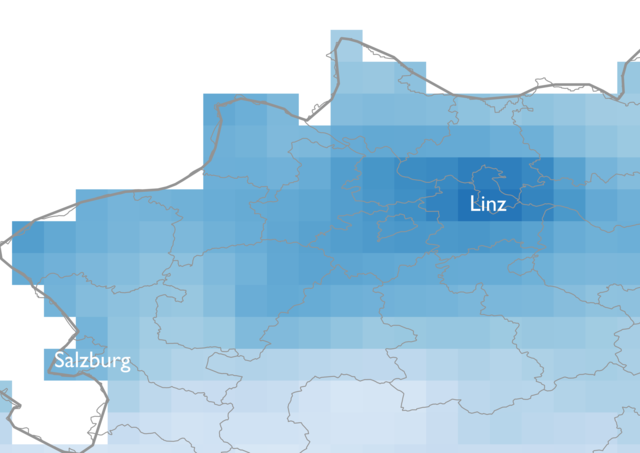 Satellitenbild der Luftverschmutzung im Jahr 2020.