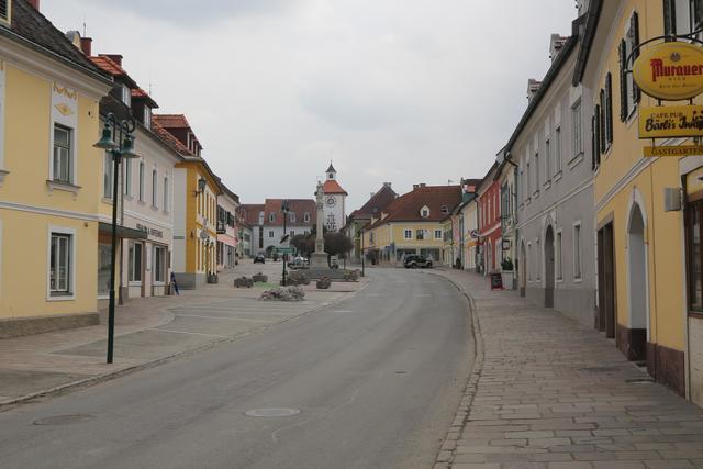 Nichts los im Zentrum von Obdach: "Die Bürger sind sehr diszipliniert".