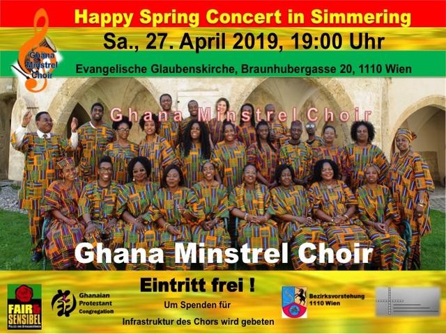 Ende April bringt der Ghana Minstrel Choir einmal mehr die Glaubenskirche zum Swingen - beim Happy Spring Concert mit großer Friedensbotschaft