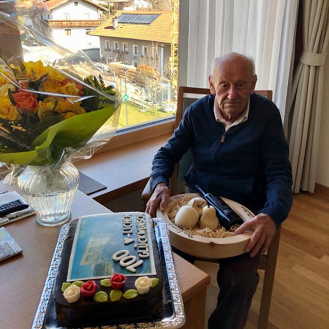 Albert Neuner aus Mutters feierte den 100er – die Gratulation musste aus der Ferne erfolgen1