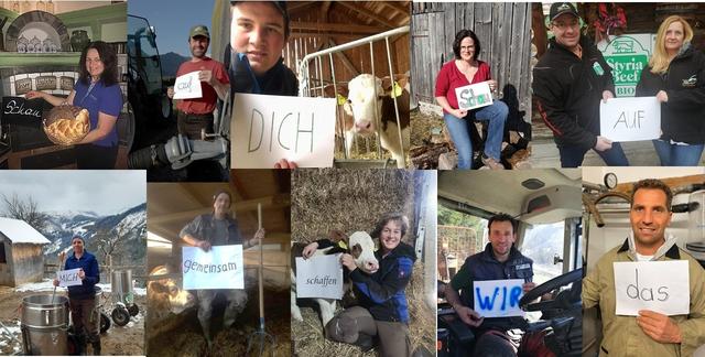 Landwirte aus dem Bezirk Liezen bedanken sich für die gestiegene Wertschätzung ihrer Arbeit und Produkte.