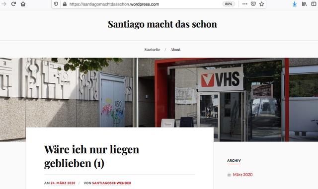 Die VHS Rudolfsheim ist geschlossen, aber "Santiago macht das schon".