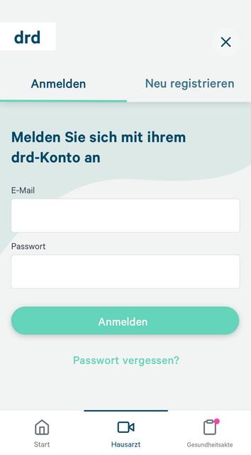 Beratung via App-Anmeldung
