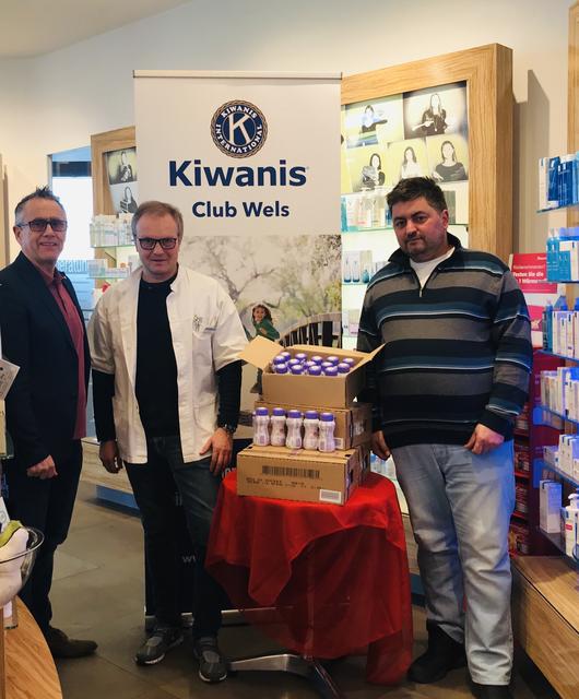 Der Kiwanis-Club spendete Astronautennahrung. | Foto: Kiwanis Wels