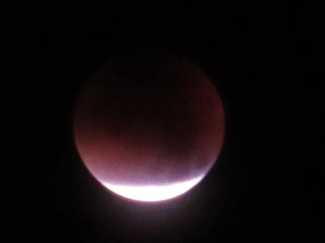 Mondfinsternis 28.9. gegen 04,30 Uhr von Villach aus gesehen, Richtung SW