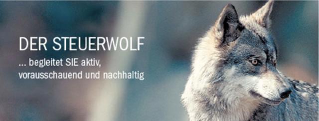 Die Steuerberatungskanzlei "WOLF & PARTNER" ist bekannt durch das Bild des Wolfes.
