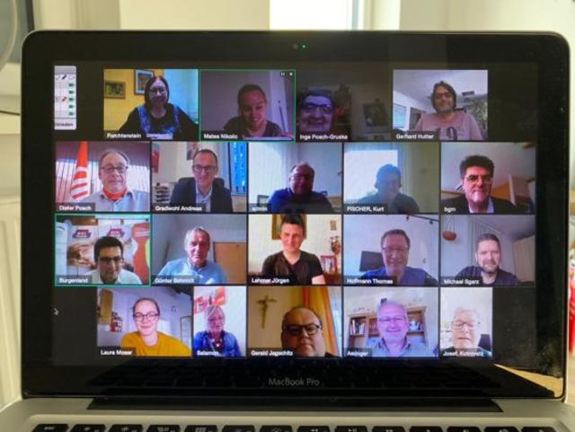 Gelebetes "Social Distancing": Die Bürgermeister und Vizebürgermeister des Bezirks treffen sich mittels Videokonferenz | Foto: SPÖ MA