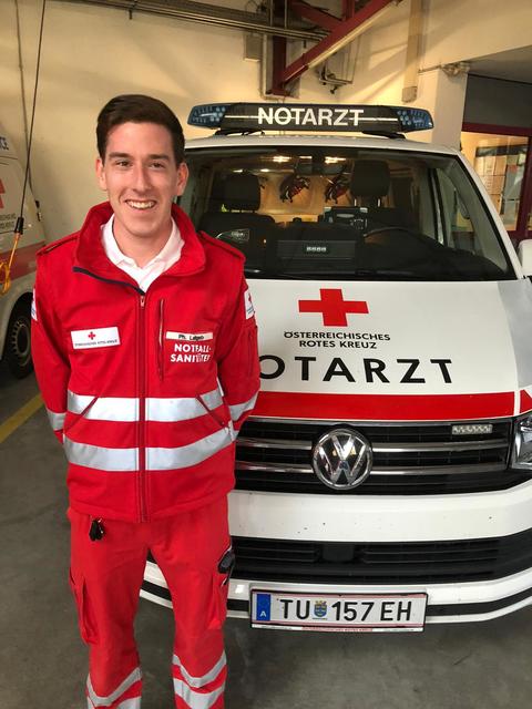 Zivi Philipp Leitgeb verstärkt das Rote Kreuz Neunkirchen. | Foto: Rotes Kreuz