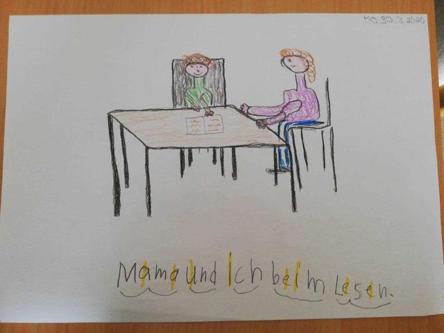 Zeichnen, schreiben und lesen, das ist eine tolle Kombi.