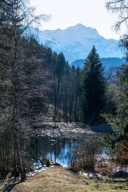 Bild 2238: Blick über den Weiher in Richtung Westen zum Hohen Riffler | Foto: © by Ing. Günter Kramarcsik
