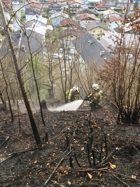 Die Feuerwehr war rasch zur Stelle und dämmte den Brand ein.