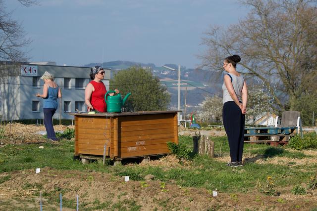 Im Petriner Gemeinschaftsgarten hat die Saison begonnen. Coronabedingt übt man sich in "Garteln auf Distanz". | Foto: BRS