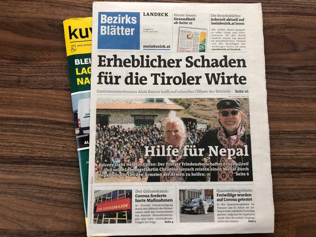 Die neuste Ausgabe der Bezirksblätter Landeck.