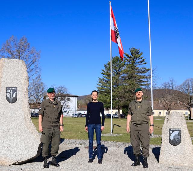 Brigadier Christian Habersatter, Hauptmann Anna Kaiser, Oberst Georg Härtinger | Foto: Österreichisches Bundesheer