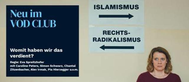 Neu im Kino VOD Club: WOMIT HABEN WIR DAS VERDIENT.
Die 16-jährige Tochter läuft plötzlich mit Kopftuch herum und will Fatima Alhamdulillah genannt werden. Selbst für die weltoffenste Patchwork-Familie eine der härteren Proben. Köstliche Komödie aus Österreich, bis in die kleinste Nebenrolle mit Publikumslieblingen besetzt. | Foto: zVg