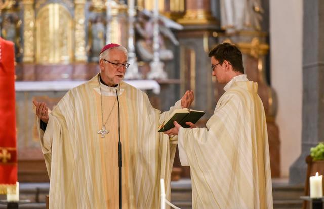 Am Sonntag, den 19. April 2020,  fand in der Markuskirche eine Messe mit Bischof Josef Marketz statt.  | Foto: Gerhard Pulsinger