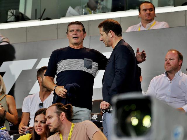 Fuchsteufelswild: Hannes Reinmayr, hier mit Franco Foda (r.), der sich den Meistertitel mit Werndorf abschminken kann