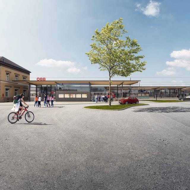 Das künftige Gesicht des Bahnhofs Ternitz. | Foto: ÖBB, Feuchtenhofer Architekten ZT-GmbH