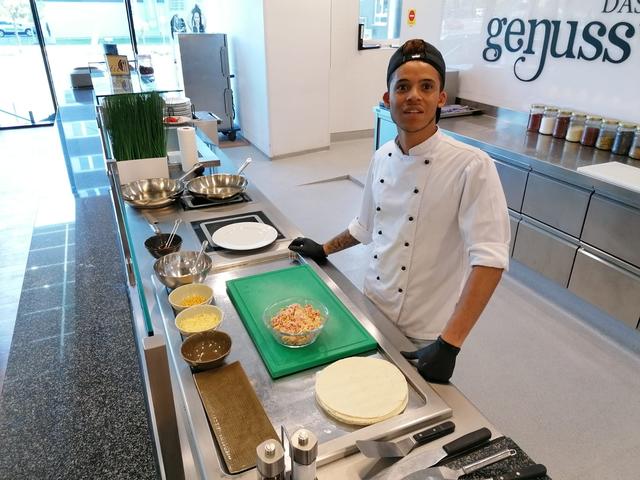 Gemeinsam mit Raul von Genusswerk-PUR werden heute Quesadillas zubereitet.